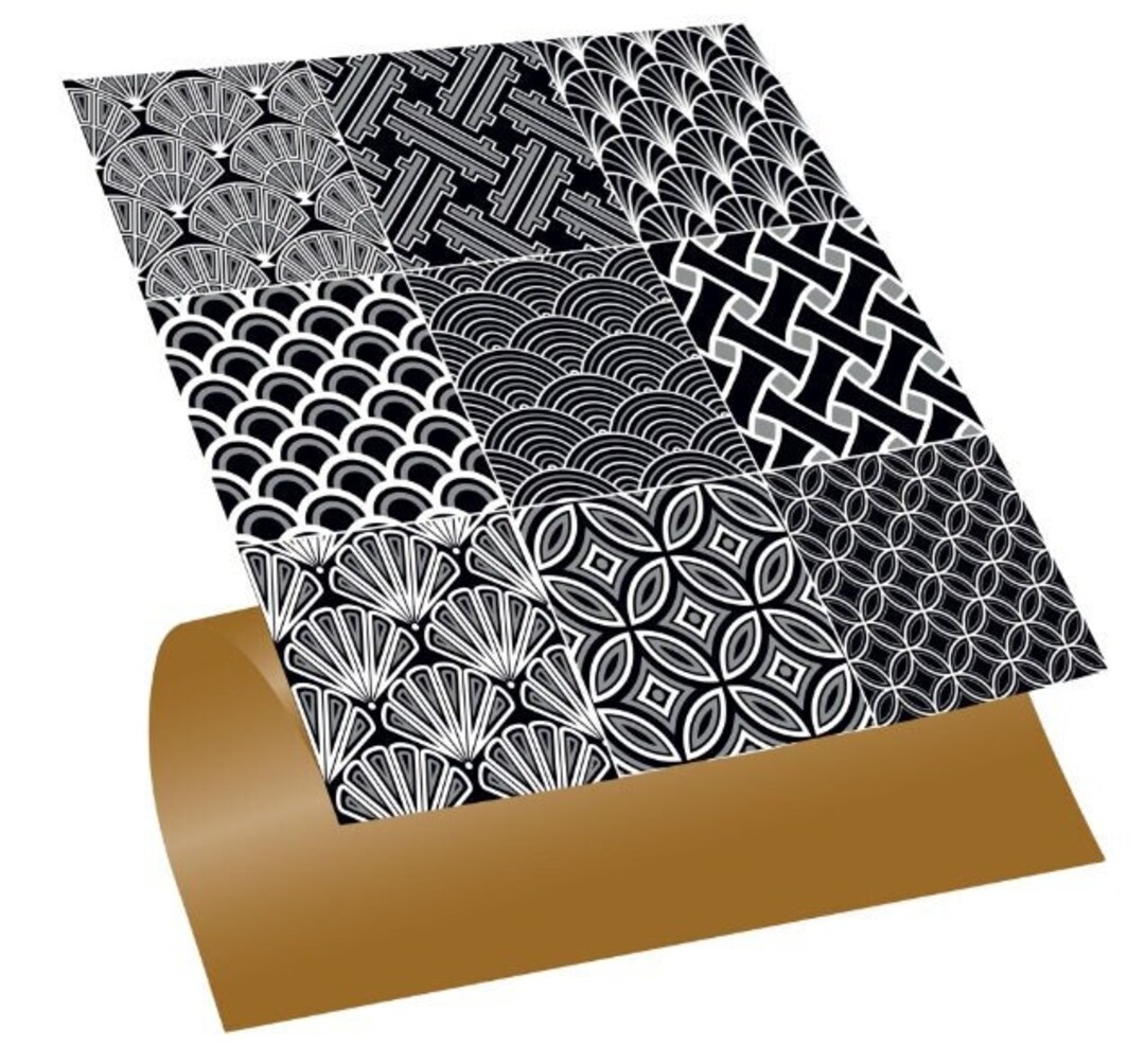 Black and White Vinyl Tiles, Self Adhesive PVC Tiles, Peel and Stick