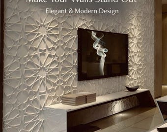 3D-wandpanelen met structuur: wandtegel geometrisch accent (50 x 50 cm)