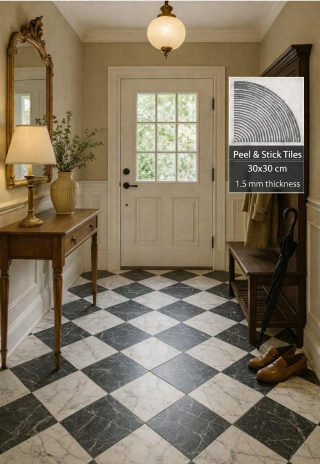 VEELIKE Adesivi per Piastrelle Marmo Bianca Paraschizzi Cucina Muro Adesivo Pavimento Pvc Adesivo Carta da Parati per Bagno Impermeabile Carta Adesiva Vinile Rivestimento Parete 60 cm x 30 cm 12 Pezzi