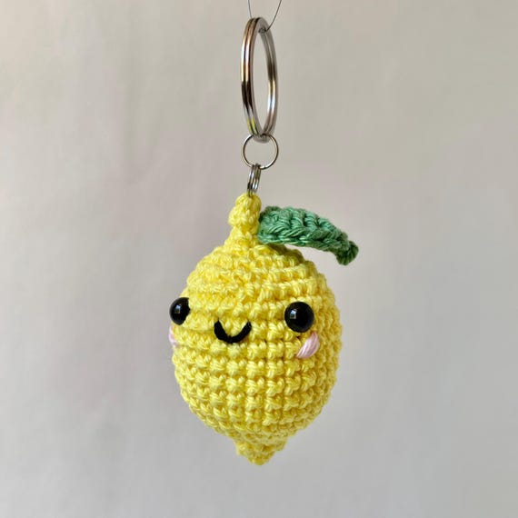 Portachiavi a forma di limone, con limoni, idea regalo per donne