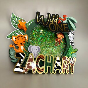 Wilde taarttopper | Giraftaarttopper | Safari-taarttopper | Verjaardag taarttopper met dieren | Kleine taarttopper | Wilde verjaardagsdecoratie