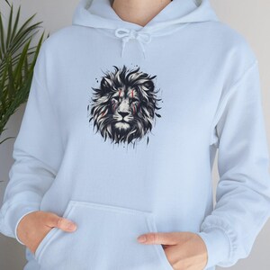 Lion Hoodie King of the Jungle Animal Print Design Lion Art Animal for Him Her Alpha Hustler Motivational Unisex Jumper Etsy