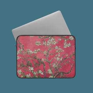 Van Gogh Almond Blossom Laptop Sleeve: Pink Floral Art Case
