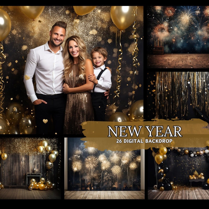 2026 New Years Backdrop - Etsy