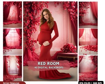 Red Room Backdrops, Maternity Backdrop Overlays Maternity Backdrop Overlays, Newborn Studio Backdrop Overlays Photoshop JPG