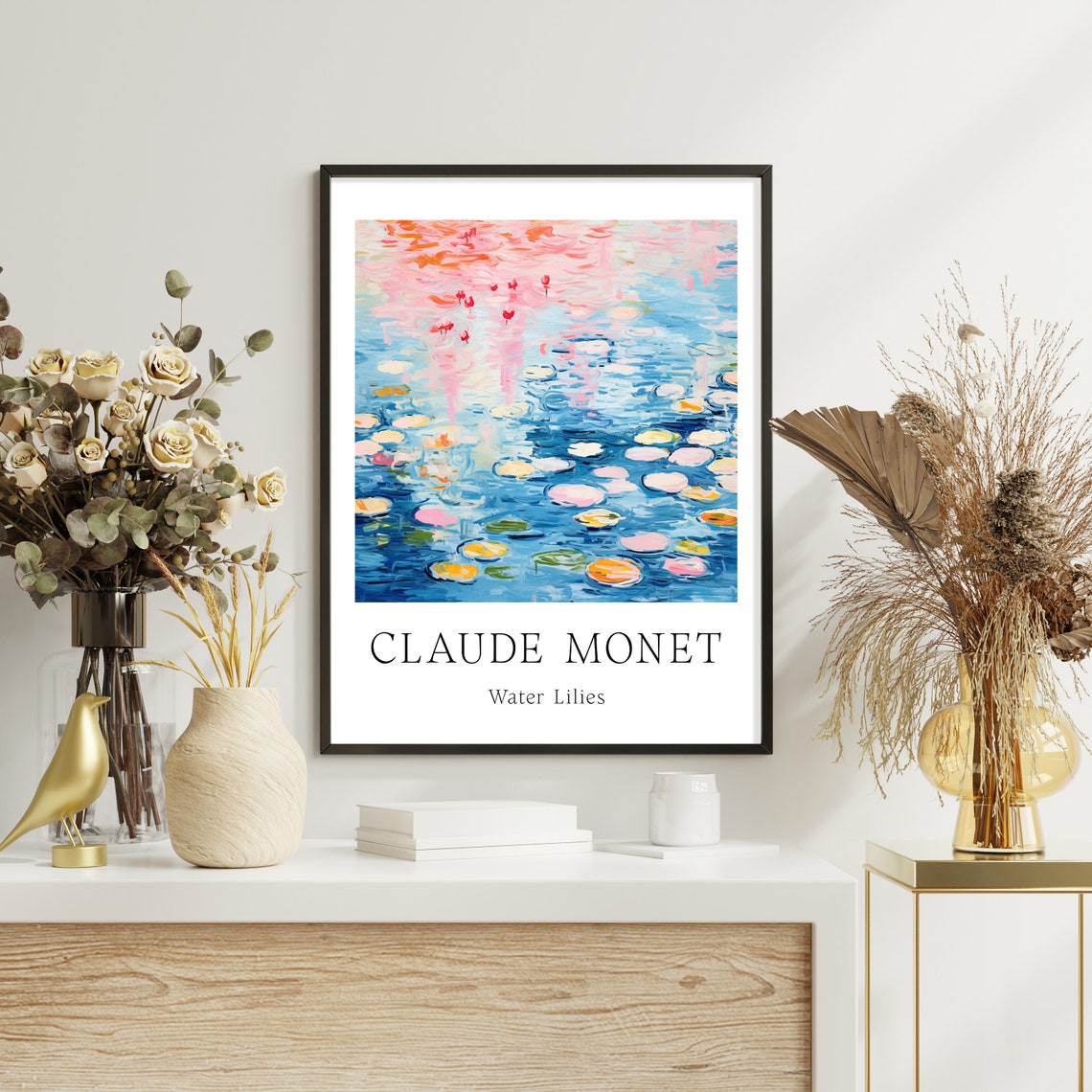 Claude Art Print Water Lilies Wall Art Wall Art Etsy