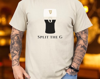 Split the G T-Shirt - Gear Up for the Ultimate Irish Drinking Challenge