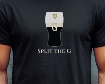Split the G T-Shirt - Gear Up for the Ultimate Irish Drinking Challenge