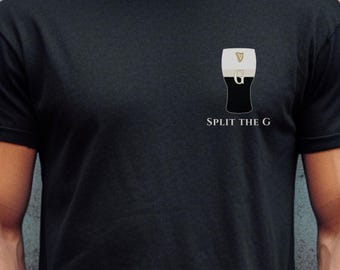 Split the G T-Shirt - Gear Up for the Ultimate Irish Drinking Challenge