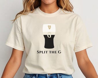 Split the G T-Shirt - Gear Up for the Ultimate Irish Drinking Challenge