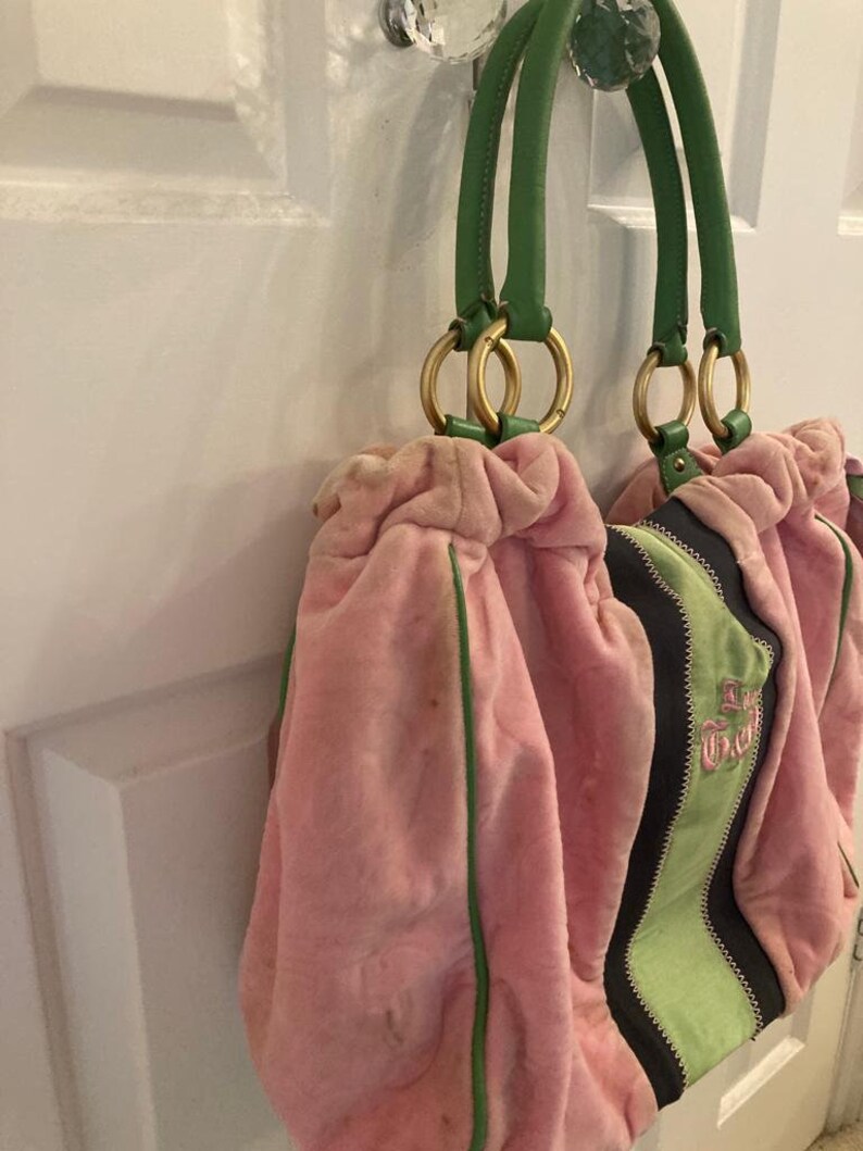Rosa Samt Juicy Couture Handtasche Bild 2