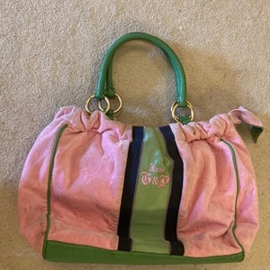 Rosa Samt Juicy Couture Handtasche Bild 3