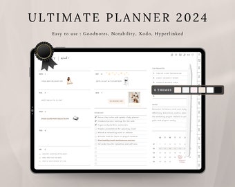 Digital Planner 2024 dated, GoodNotes Planner, Daily Planner, Weekly Planner, Notability Planner, iPad Planner