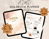 ADHD Planner 2024 ADHD Digital Planner 2024 GoodNotes Planner adhd iPad Planner Dated ADHD Daily Planner Weekly Planner Monthly That Girl