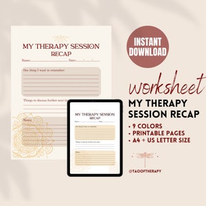 Therapy Session Recap Worksheet Mental Health Printable Psychology Session Prompts Psychotherapy Reflection Counselor Tools Therapy Debrief