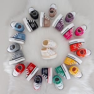 Newborn Baby Boy Girl Shoes, Baby Converse, Knitted Baby Shoe,  Baby Booty, Baby Converse Shoes, Baby Converse Sneaker, Crochet Baby Shoes