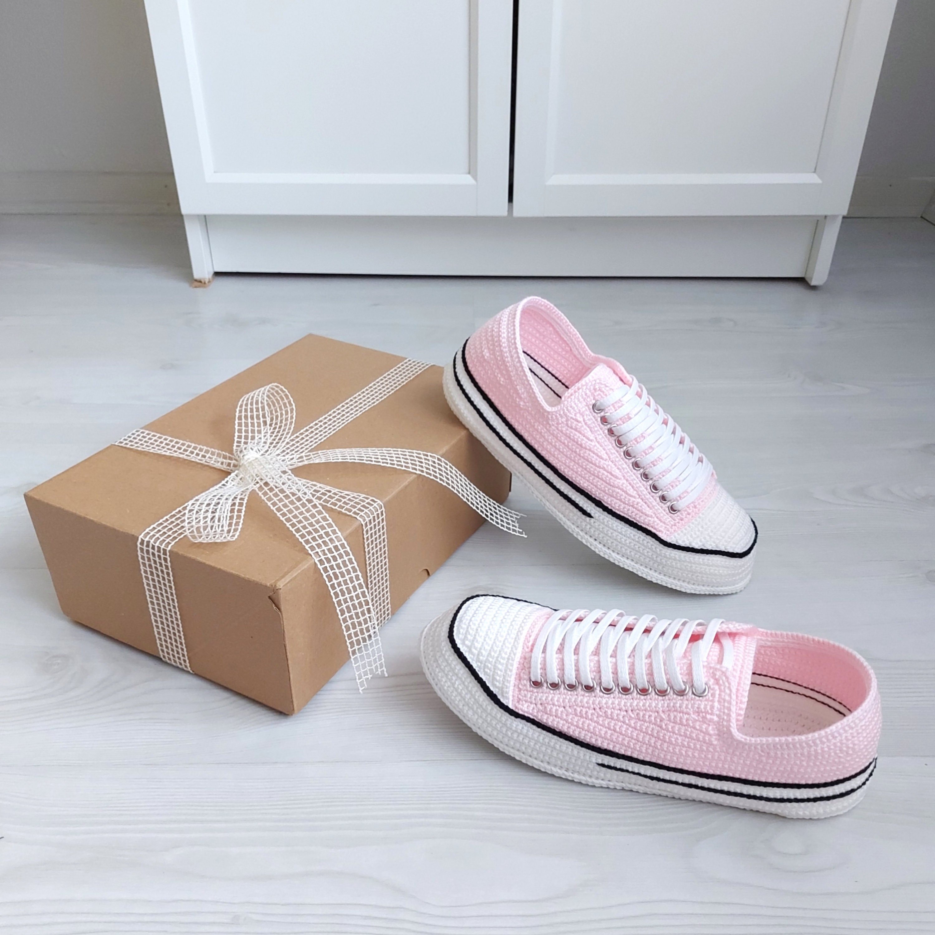 Tricot Chaussons Converse Pantoufles Tricot Basket Converse