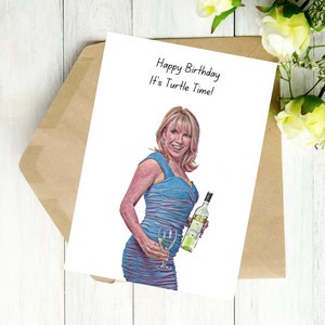 Fijne verjaardag. Het is schildpaddentijd! - Ramona Singer - RHONY - digitale afdrukbare verjaardagskaart