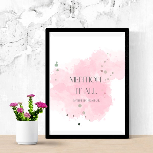 Mention It All - Bethenny Frankel - RHONY - Digital Wall Art Print