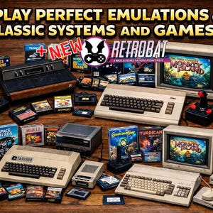 NYTT retrobat / allt-i-ett-retropaket (DL) / legendariska Atari 2600, Atari 800, Commodore 64 och Amiga 500 i en komplett lösning.