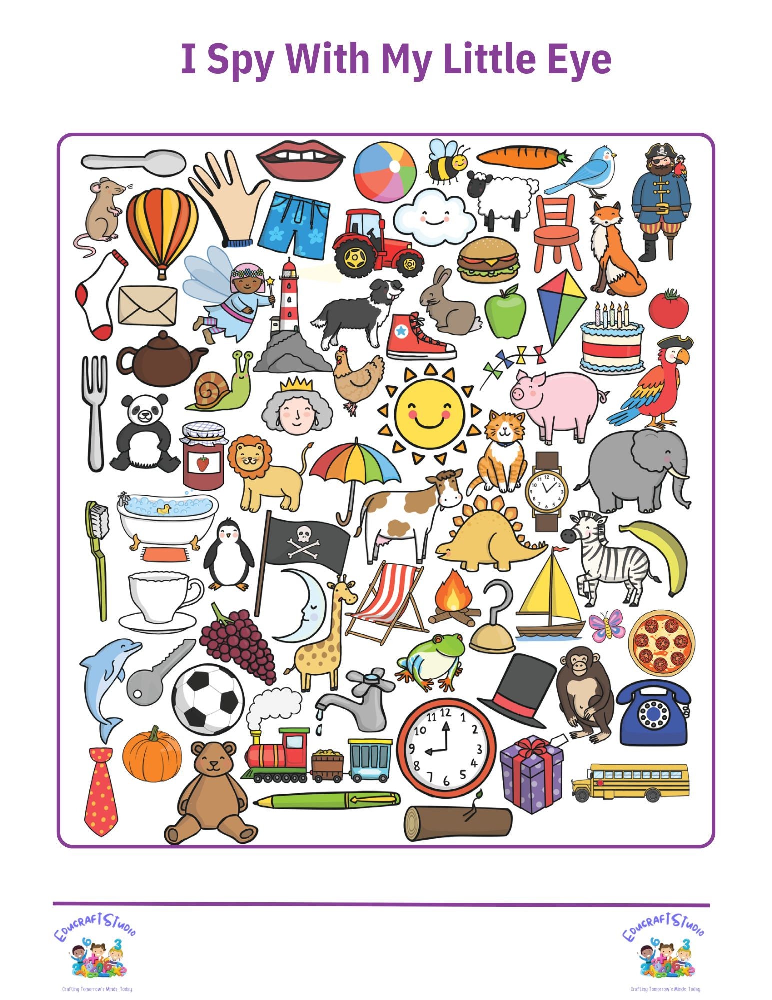I Spy With My Little Eye Activity - Learning & School - Etsy