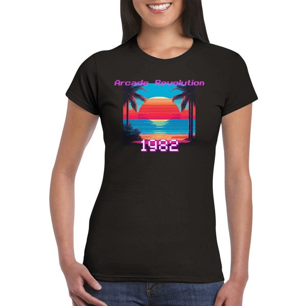 Child of the 80s: Classic Womens Crewneck T-shirt Arcade Revolution