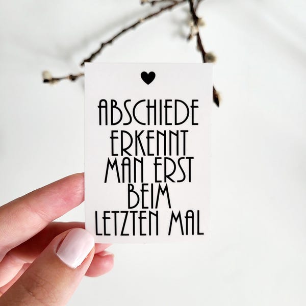Sticker grave candle "Farewells are only recognized the last time" grave decoration sticker grave light cemetery modern death mourning