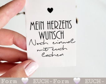 Sticker for grave candle "My heart's desire to laugh with YOU once again" heart grave decoration sticker grave light cemetery candles modern mourning