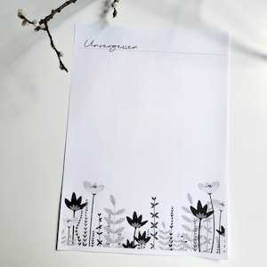 Papelería de luto con motivo de prado de flores, para imprimir, descarga digital instantánea, carta de condolencia, condolencia