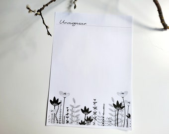 Briefpapier Trauer mit Blumenwiese Motiv, zum Ausdrucken, Digitaler Sofortdownload, Beileidsschreiben, Kondolenz