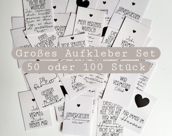 Large mixed set of 50 or 100 pieces, various stickers "neutral" grave candle, sticker funeral grave light cemetery death mourning