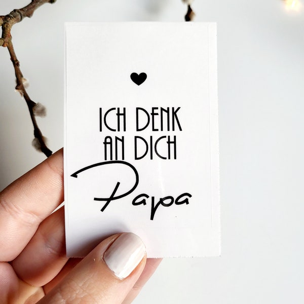 Sticker for grave candle, I'm thinking of you dad, grave decoration accessories parents, grave light father, cemetery candle, grave decoration Father's Day, death, mourning