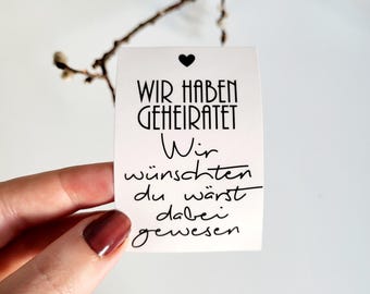 Sticker grave candle "We got married We wish you had been there" deceased parent wedding sticker grave light cemetery