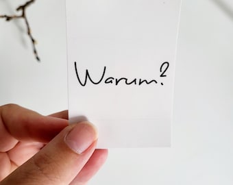 Sticker grave candle "Why?" Grave decoration sticker grave light cemetery modern minimalist gravesite funeral condolence gift