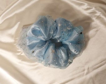 Starry Scrunchie, Double Layer Organza Scrunchie, Organza Scrunchie, Sheer Scrunchie, Cute Scrunchie, Handmade Scrunchie, Birthday Gift