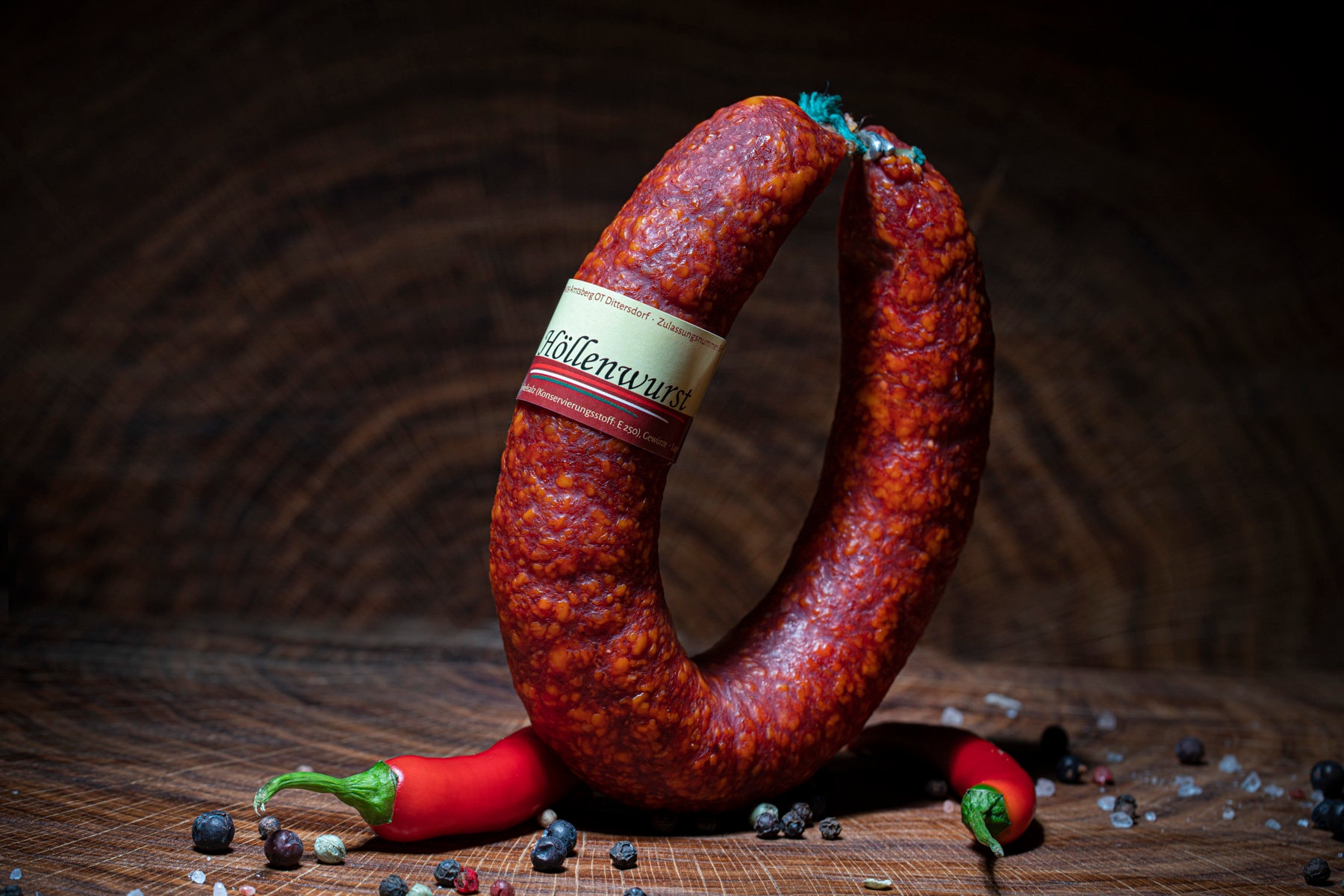 Hell sausage "hot" | Pokol Kolbasz spicy | Hungarian sausage specialty | own production | hungarian food | 180g