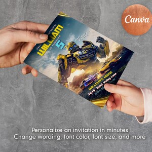 Printable Invite, Transformers Rise of the Beasts Birthday Invitation ...