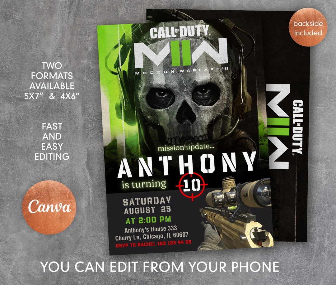 Printable Editable Invite, Gamer Birthday Invitation, Video Game Party ...