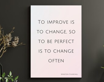 Impressão com citação de Winston Churchill: Arte de parede motivacional (Download digital)