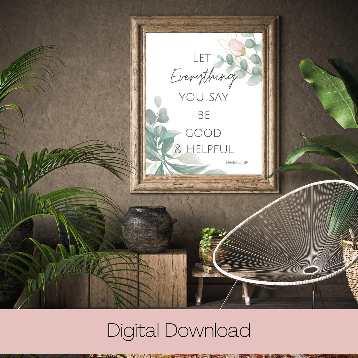 Printable Christian Wall Art, Bible Verse Printable, Bible Quote Wall ...