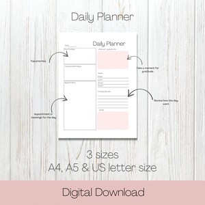 Daily Weekly and Monthly Printable Planner, Printable Planner, Daily ...