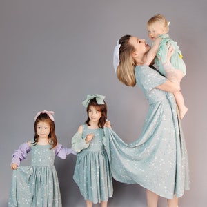 Breastfeeding Mint Outfit, Nursing Dress With Hiding Zipper, Maternity Clothing, Postpartum Dress, Chiffon, Easy Access image 8