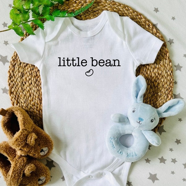 Little Bean Baby Vest Bodysuit | Cute Funny Baby Grow | New Baby Gift Parents