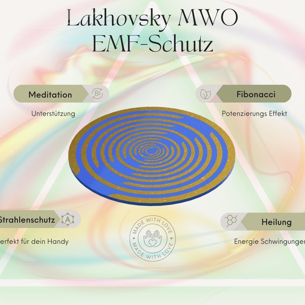 Lakhovsky MWO Antenne mit Fibonacci Spirale EMF-Schutz Antennen 38mm Durchmesser