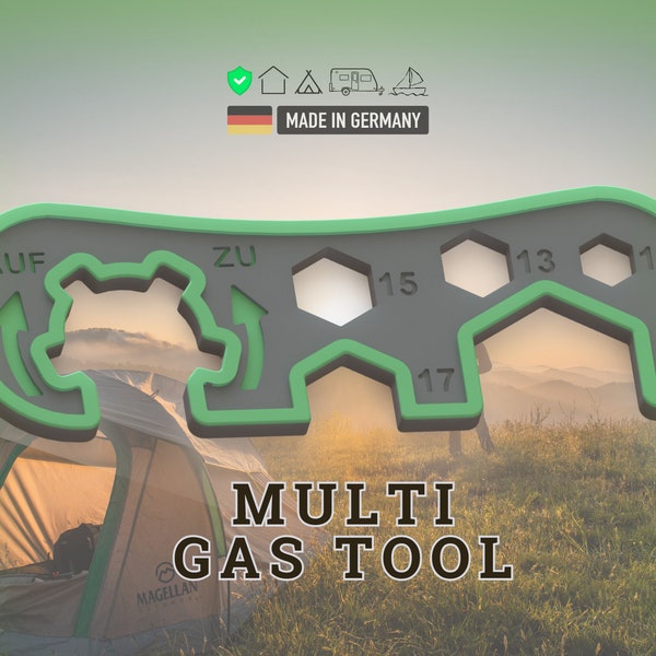 Multi-Funktionaler Gasschlüssel für Camping und Grillmeister - 3D-Druck Design