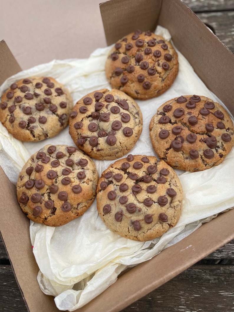 Giant NYC Chocolate Chip Cookie Box, Homemade Cookies, Gourmet Cookies