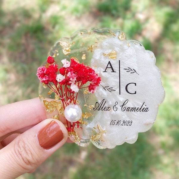 Personalized wedding favors,Magnet wedding favors,,Bulk wedding favors for guests,Engagement Gift,Flower Magnet for Guest,Wedding Gifts