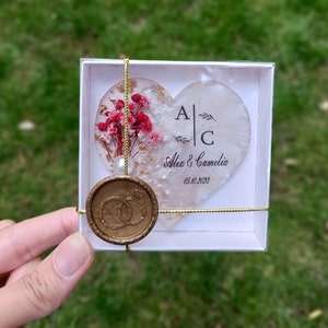 Personalisierte Hochzeit Epoxy Magnet Favor,Engagement Geschenke, Epoxy Kühlschrankmagnet mit Box,Hochzeit Gastgeschenk,Hochzeit Gastgeschenke,Verlobung Geschenke Bild 1