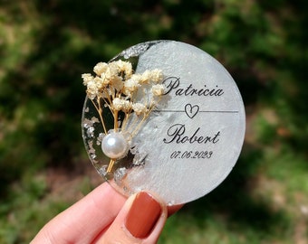 Personalized Wedding Favor,Personalized Luxury Wedding Favor, Fridge Epoxy Magnet,wedding engagement,party gifts,baby shower,baptism