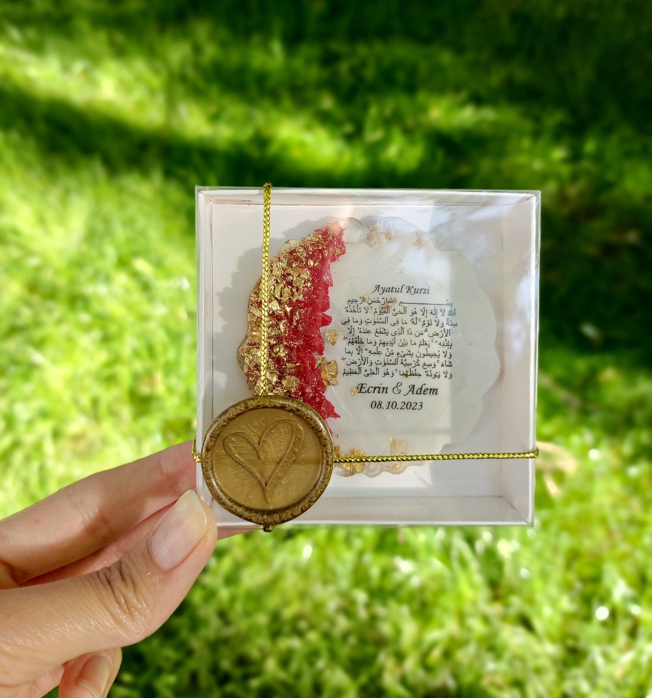 Islamic Wedding Nikah Favor, Ayatul Kursi Magnet Favor,Muslim Epoxy Magnet favors,Personalized Magnet favors, Baby Shower Favors,